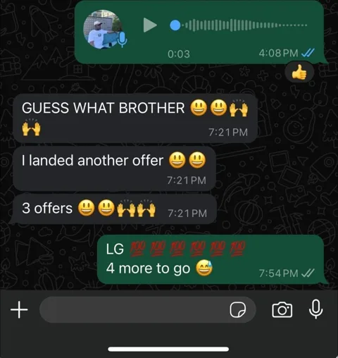 Message from a member
