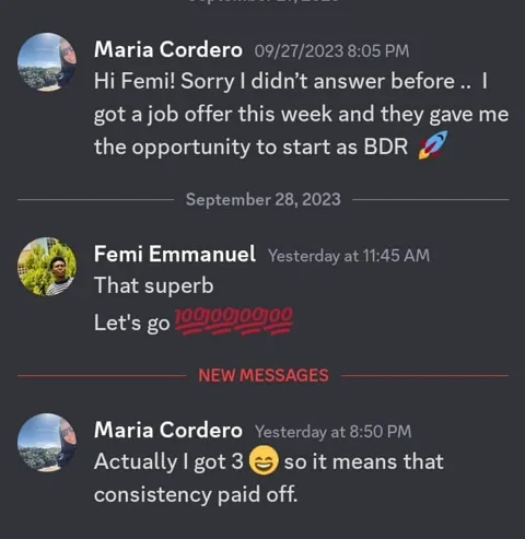 Message from a member
