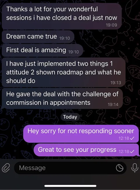Message from a member