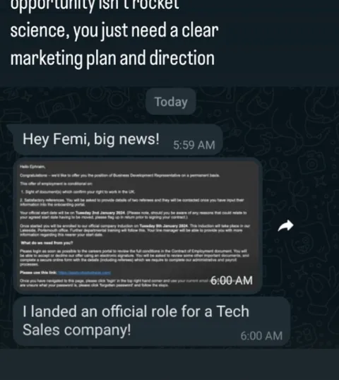 Message from a member