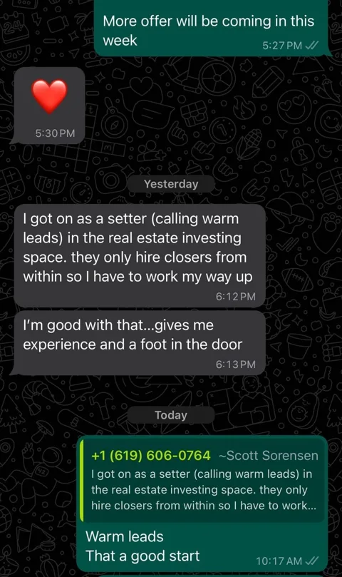 Message from a member