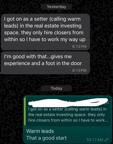 Message from a member