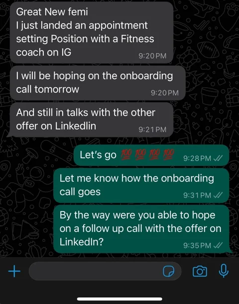 Message from a member